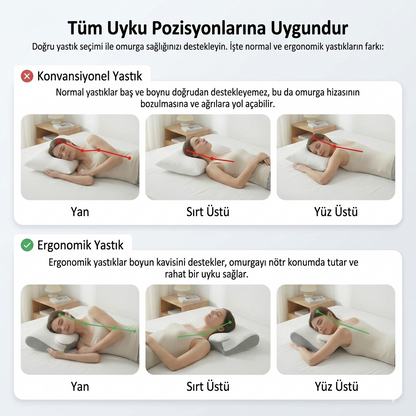 Ortopedik Visco Yastık | Boyun & Omuz Desteği